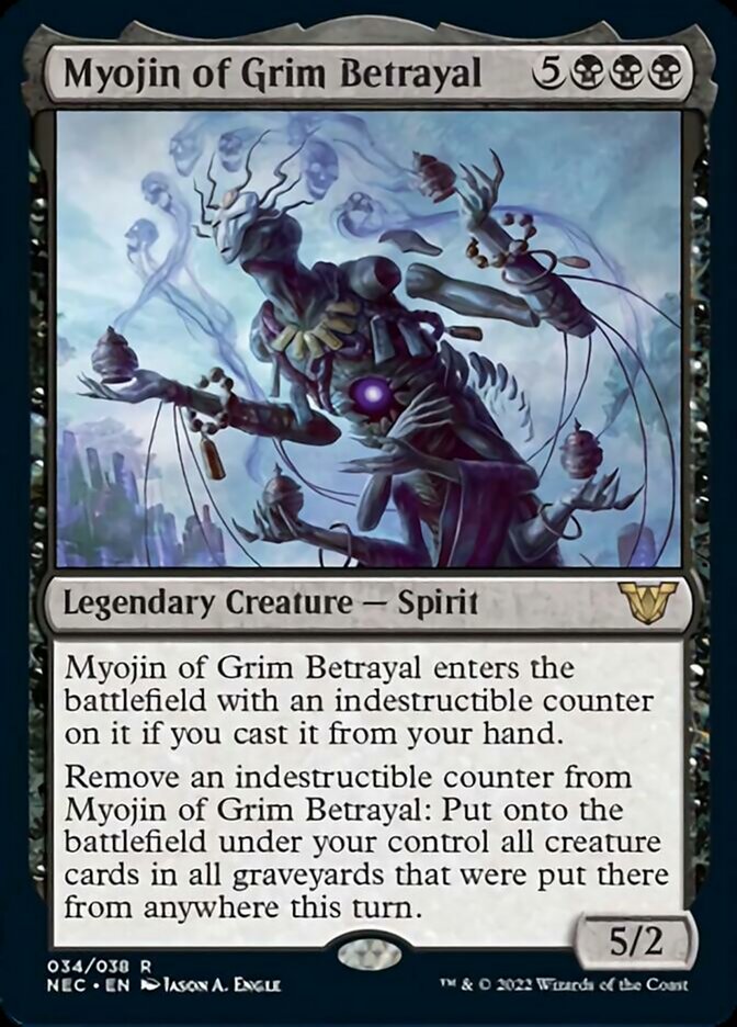 Myojin of Grim Betrayal JAPANESE [Kamigawa: Neon Dynasty Commander]