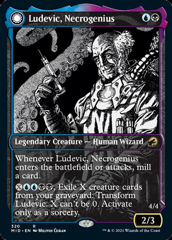 Ludevic, Necrogenius // Olag, Ludevic's Hubris (Showcase Eternal Night) ESPAÑOL [Innistrad: Midnight Hunt]