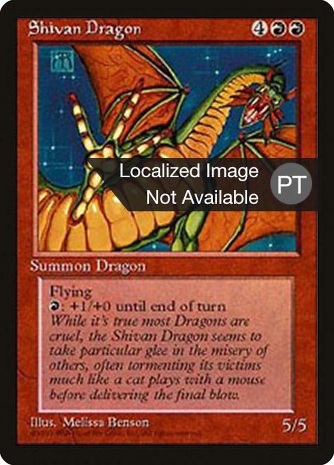 Shivan Dragon PORTUGUESE [Fourth Edition (Foreign Black Border)]