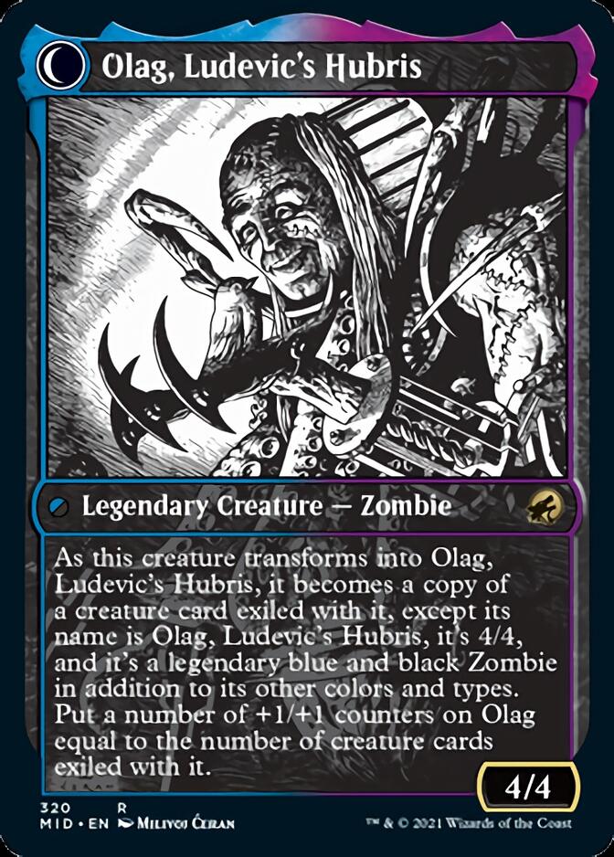 Ludevic, Necrogenius // Olag, Ludevic's Hubris (Showcase Eternal Night) ESPAÑOL [Innistrad: Midnight Hunt]