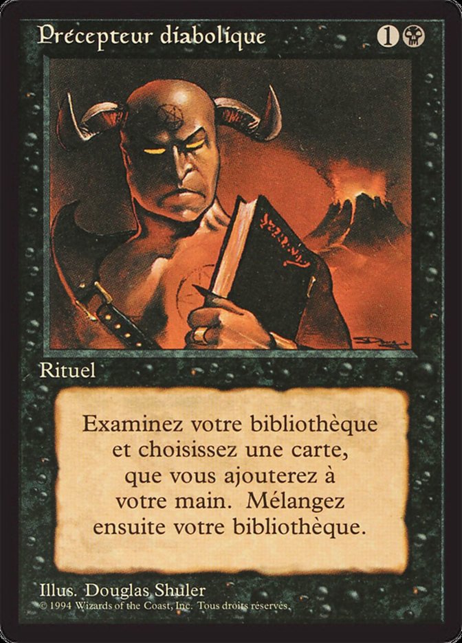 Demonic Tutor FRENCH [Foreign Black Border]