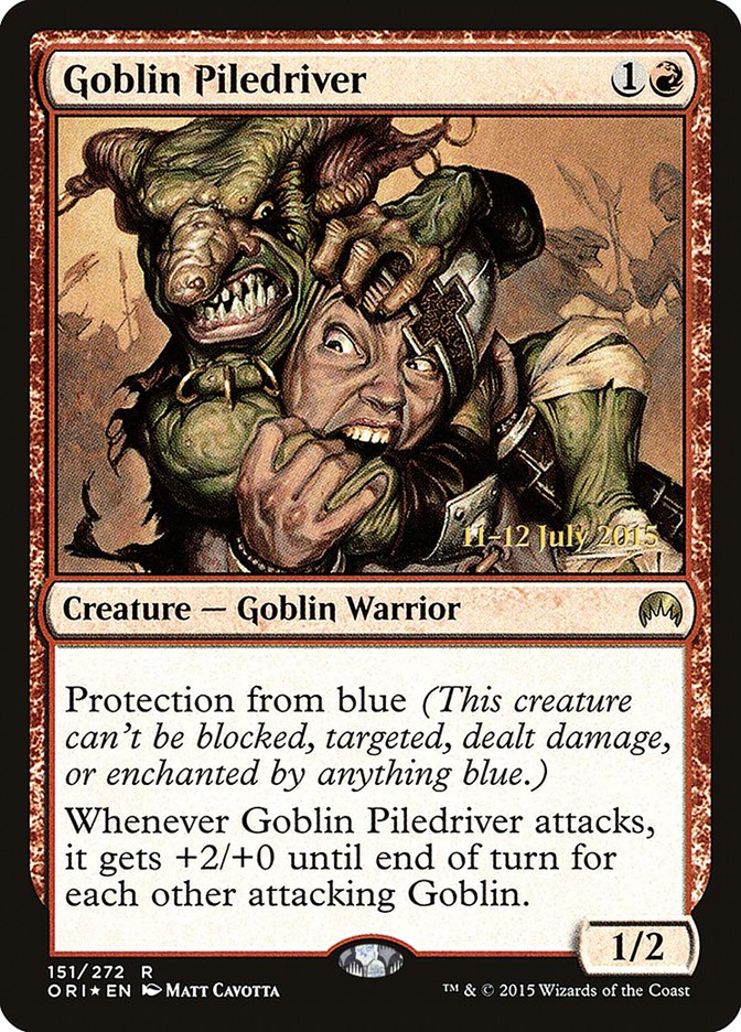 Goblin Piledriver ESPAÑOL [Magic Origins Prerelease Promos]