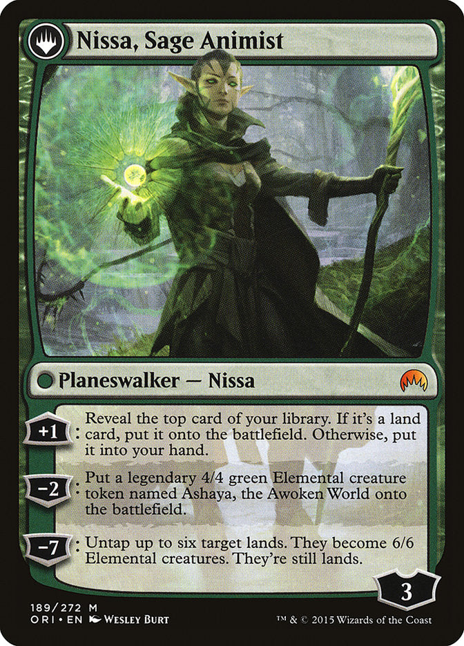 Nissa, Vastwood Seer // Nissa, Sage Animist CHINESE [Magic Origins]
